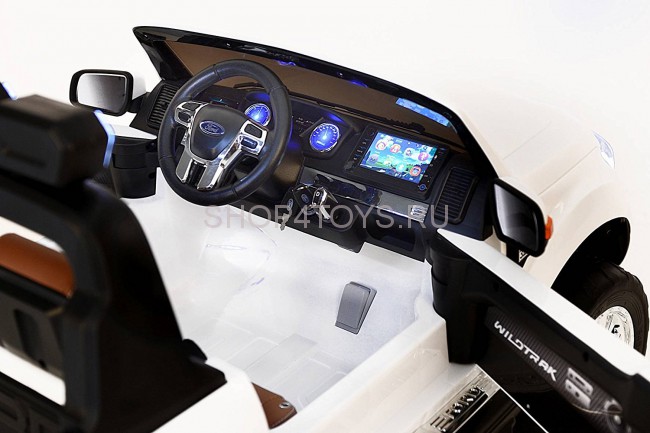 Детский электромобиль Dake Ford Ranger White 4WD MP4 - DK-F650-W Детский электромобиль Dake Ford Ranger White 4WD MP4 - DK-F650-W