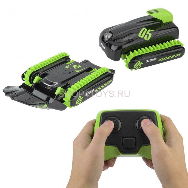 Радиоуправляемый гусеничный вездеход-амфибия Crazon - CR-18SL02B-GREEN